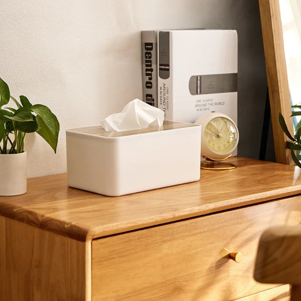 Tissue Box Cover - Minimalist Bamboo Design for Modern Spaces 3