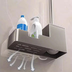 Toilet Brush Set ABS Handle Freestanding Bathroom Storage Holder 4