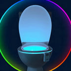 Toilet Night Light with Motion Sensor – 8 Color LED Bathroom Light, Easy Installation, Battery-Powered, Energy-Efficient 4