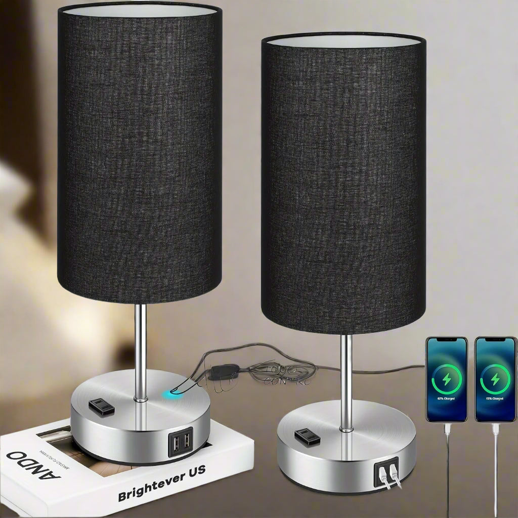 Touch Control LED Table Lamp - USB Charging Ports & Modern Design 9