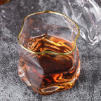 Textured Whiskey Glasses 8.5 oz Borosilicate Glass Set of 2 - 11