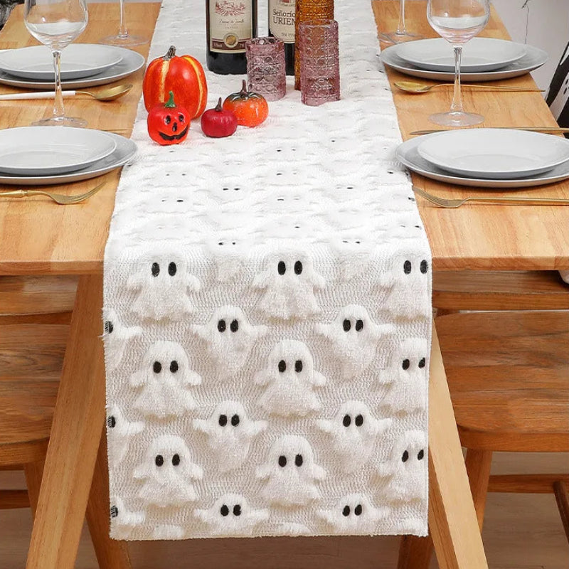 Tufted Fall Table Runner - Cozy Textured Decor for Autumn & Halloween 8