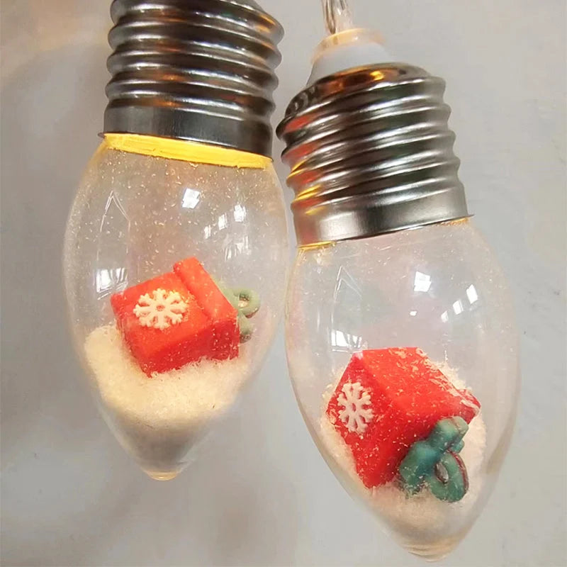 Christmas LED String Lights with 10 Decorative Figures, USB Powered, Warm White 4