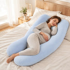 U Shaped Maternity Pillow Cotton Cover Microfibre Filling Removable Cover 5