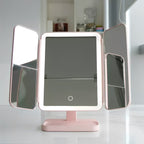 Vanity Mirror with Lights - Adjustable 3-Color LED & 360° Rotation 0