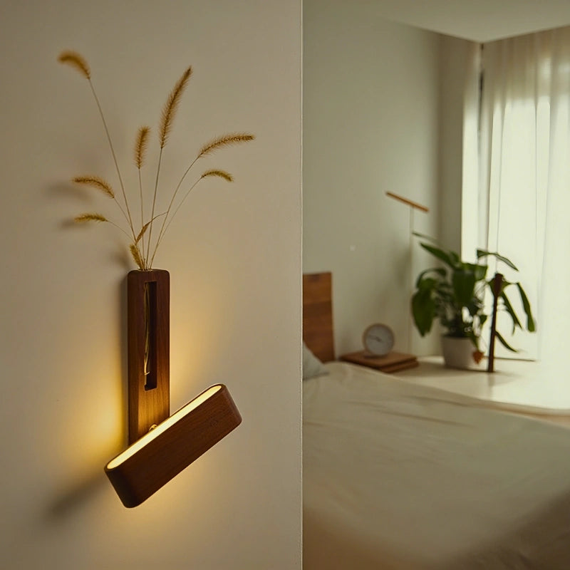 Vase Wall Sconce - Adjustable Illumination with Built-in Planter 0