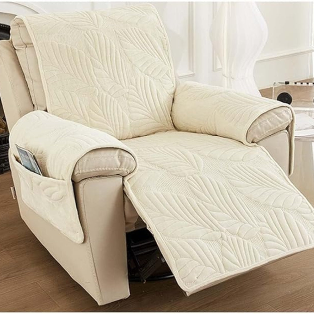 Verdant Leaf Recliner Cover - Durable, Anti-Slip Protection for Chairs 0