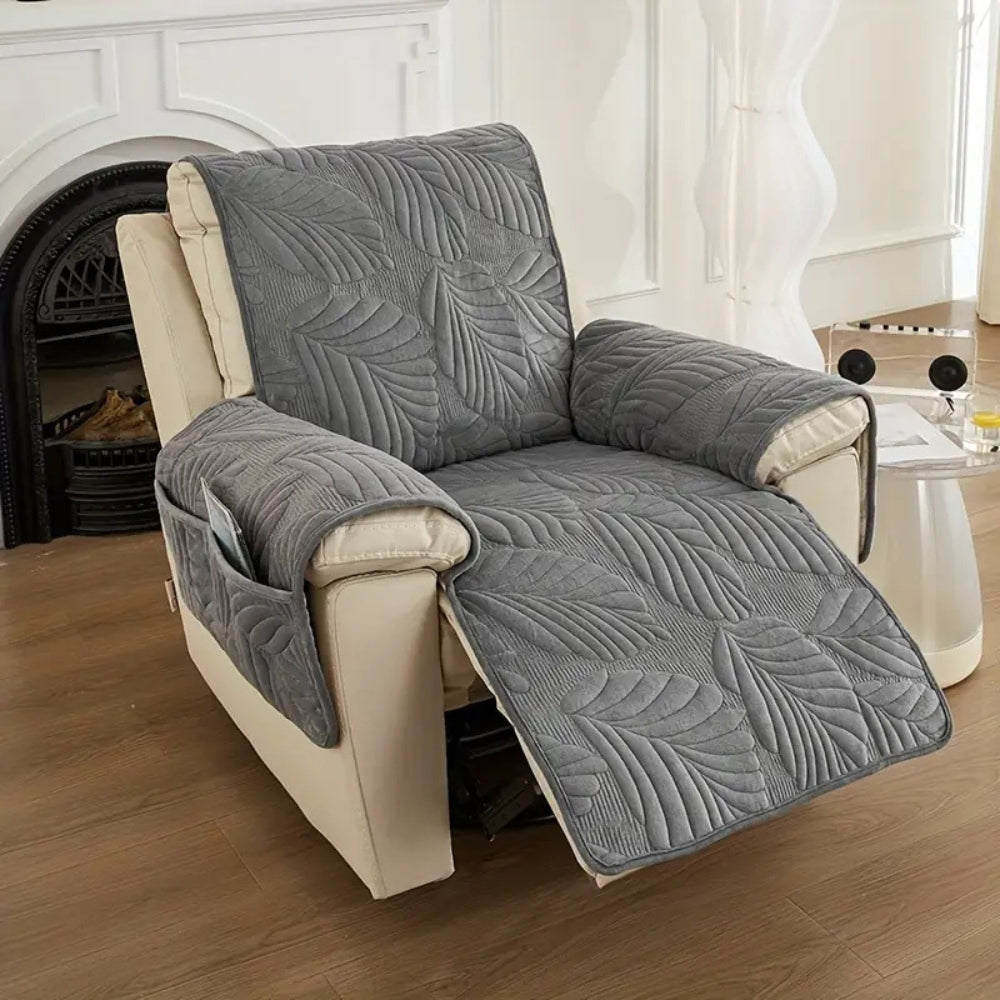 Verdant Leaf Recliner Cover - Durable, Anti-Slip Protection for Chairs 1