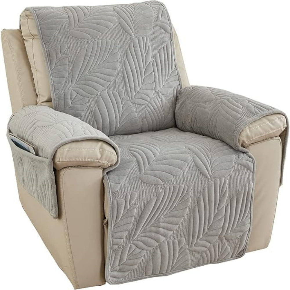 Verdant Leaf Recliner Cover - Durable, Anti-Slip Protection for Chairs 4