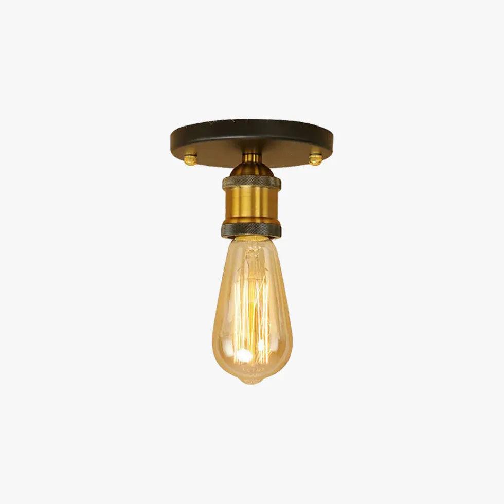 Vintage Flush Mount Ceiling Light - Metal Design for Corridors, E27 Base 4
