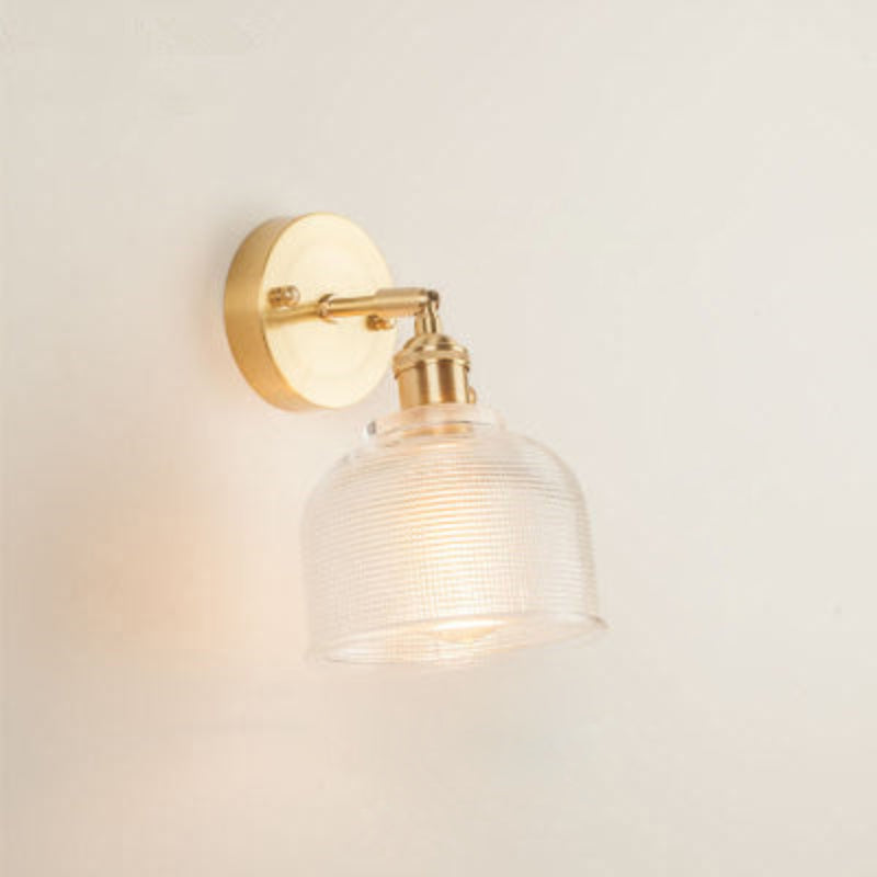Vintage Glass LED Wall Sconce – Elegant Decorative Wall Lamp with E26/E27 Socket for Indoor Lighting 11