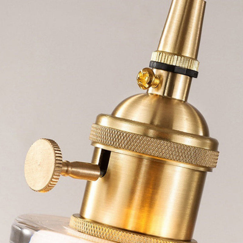 Vintage Glass LED Wall Sconce – Elegant Decorative Wall Lamp with E26/E27 Socket for Indoor Lighting 6