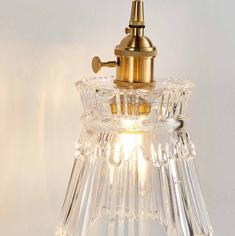 Vintage Glass Wall Sconce Light – Decorative Indoor Wall Lamp with E26/E27 Socket, 40W LED Compatible, Hardwired Mount 7
