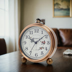 Vintage Metal Alarm Clock - Classic European Design for Timeless Charm 0