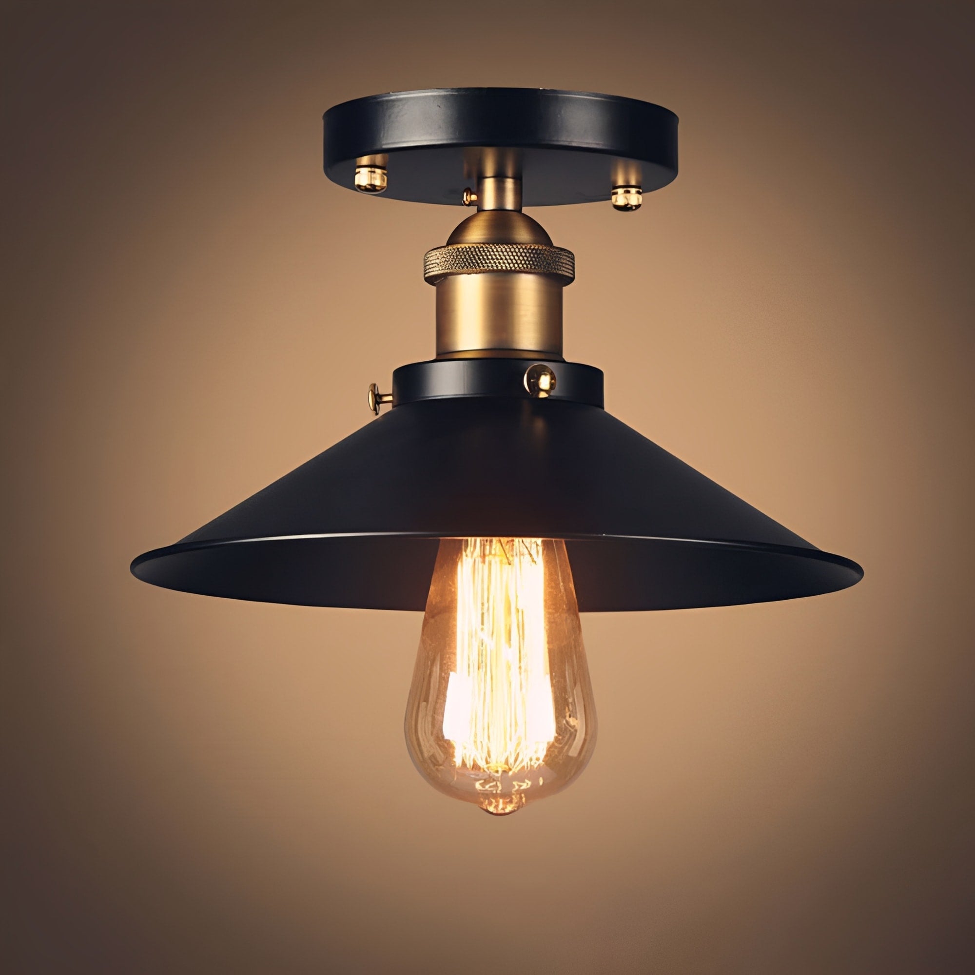 Pendant Light Iron Bronze Finish E27 Industrial Ceiling Lamp 2