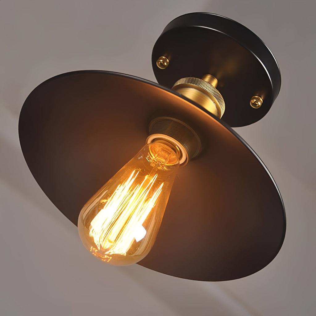 Pendant Light Iron Bronze Finish E27 Industrial Ceiling Lamp