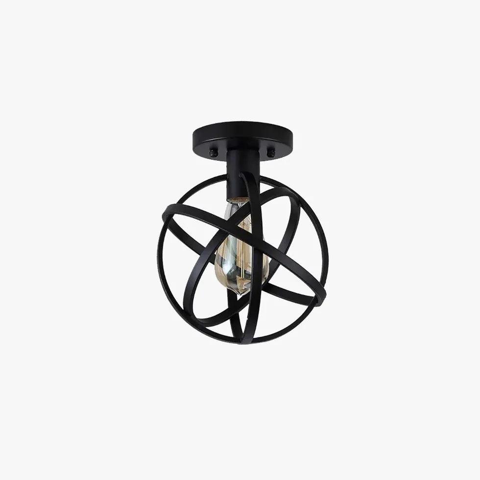 Vintage Round Flush Mount Ceiling Light - Durable Metal Fixture 2