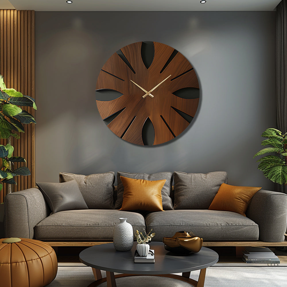 Vintage Wall Clock Decor - Silent Quartz Movement & Durable MDF Design 1