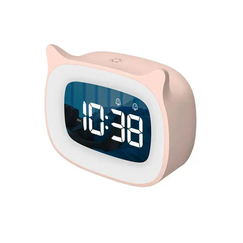 Voice-Controlled Digital Alarm Clock - Dual Alarms & Rechargeable Battery 0