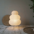 Wabi-Sabi Floor Lamp - Adjustable Tripod Design for Cozy Living Room Lighting 0