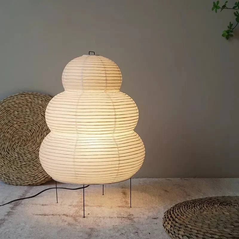 Wabi-Sabi Floor Lamp - Adjustable Tripod Design for Cozy Living Room Lighting 2