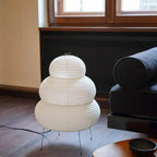 Wabi-Sabi Floor Lamp - Adjustable Tripod Design for Cozy Living Room Lighting 3