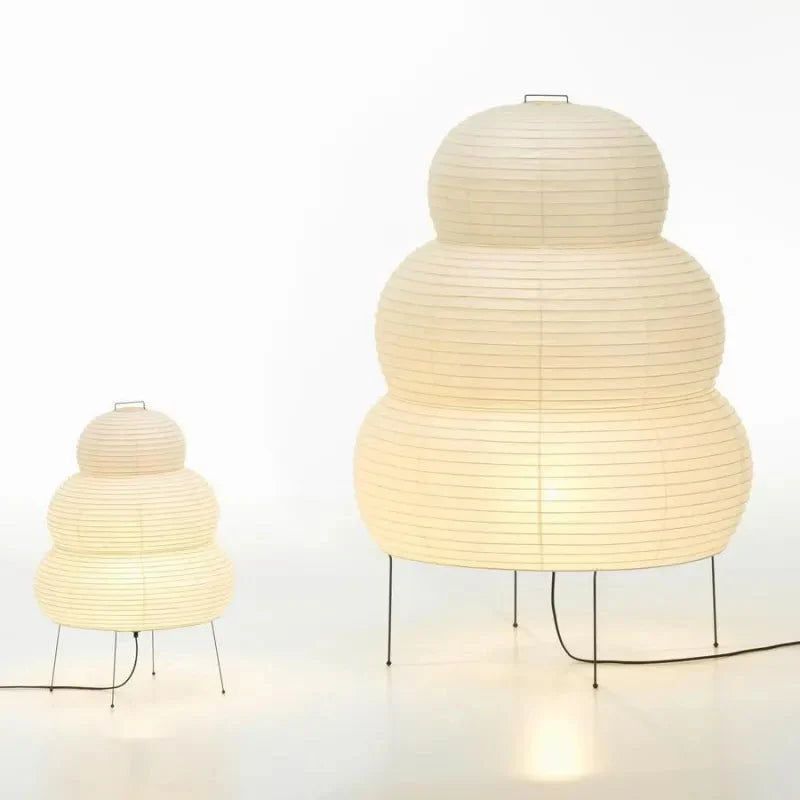 Wabi-Sabi Floor Lamp - Adjustable Tripod Design for Cozy Living Room Lighting 5