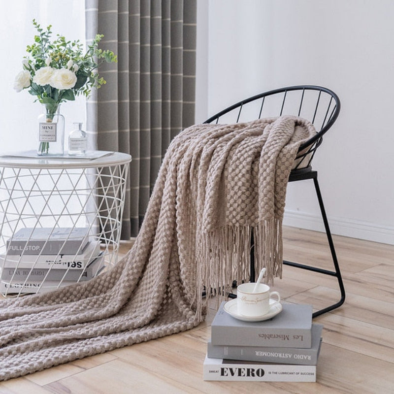 Waffle Knit Throw Blanket, Acrylic Material, 50 × 79 Inches, Machine Washable 10