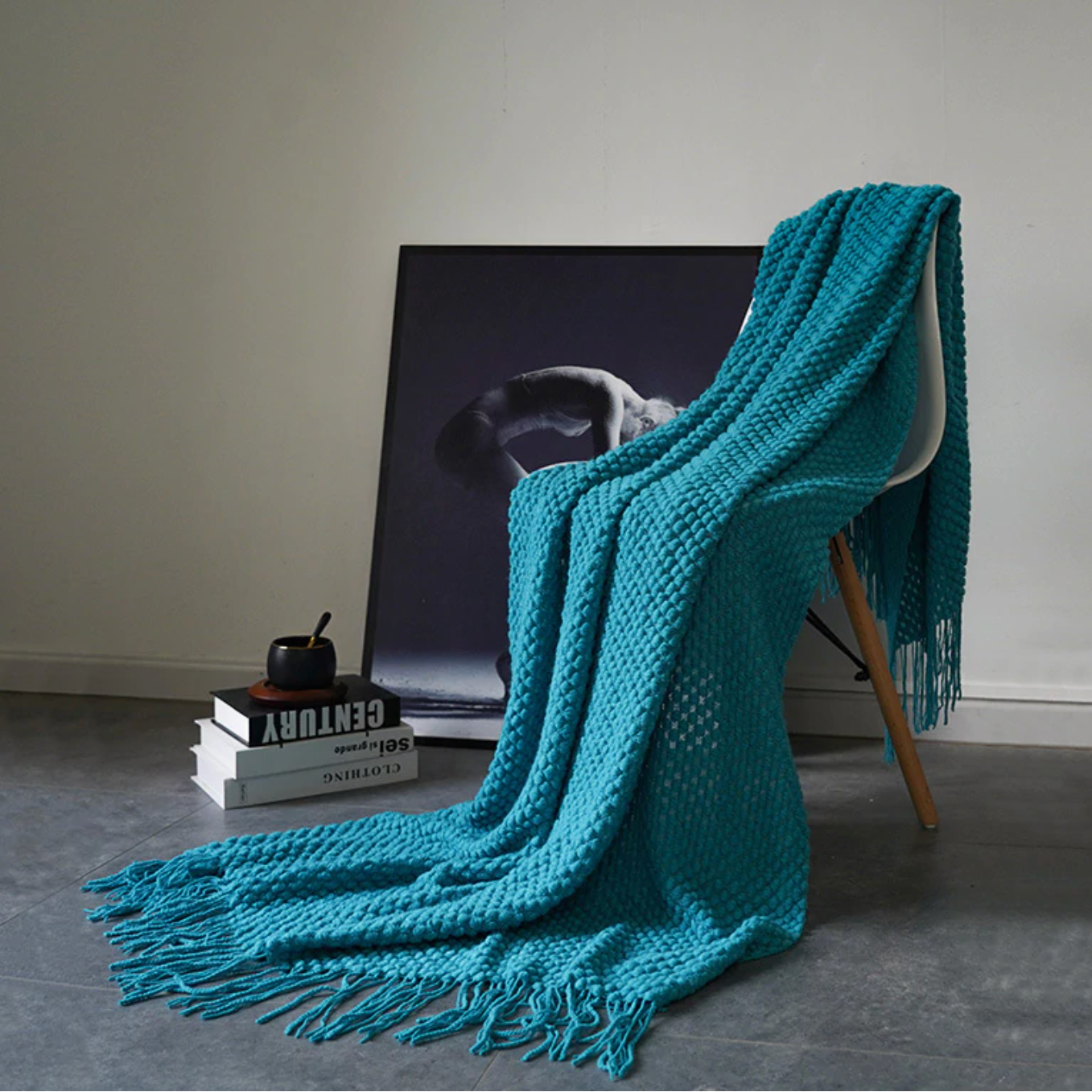 Waffle Knit Throw Blanket, Acrylic Material, 50 × 79 Inches, Machine Washable 12