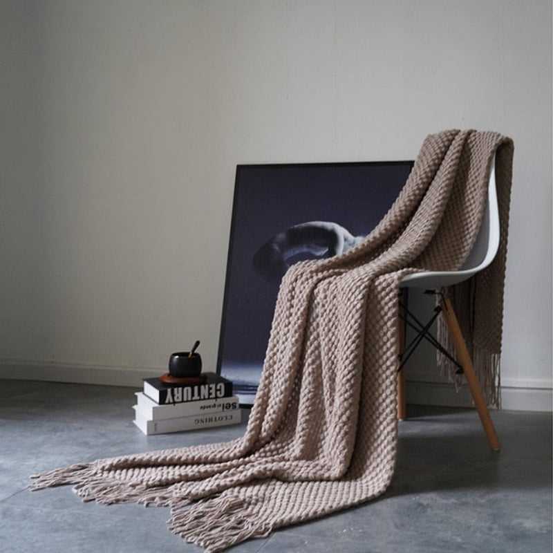 Waffle Knit Throw Blanket, Acrylic Material, 50 × 79 Inches, Machine Washable 13