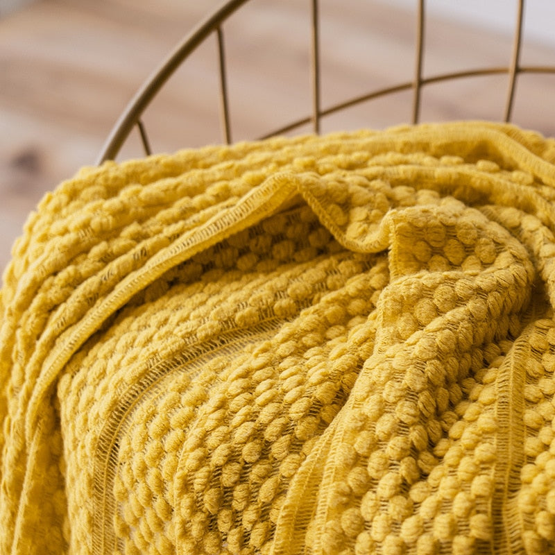 Waffle Knit Throw Blanket, Acrylic Material, 50 × 79 Inches, Machine Washable 7