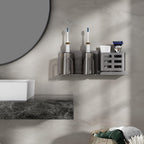 Wall-Mounted Black Toothbrush Holder - Space-Saving & Hygienic Design 2