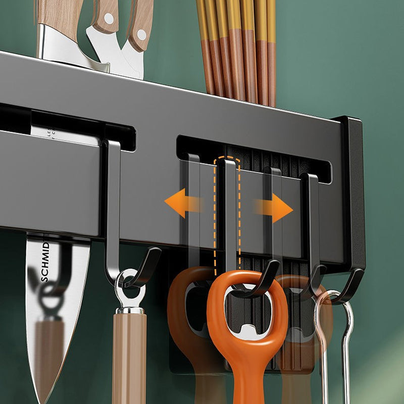 Wall-Mounted Stainless Steel Knife Holder – Space-Saving Kitchen Organizer for Efficient Storage 2