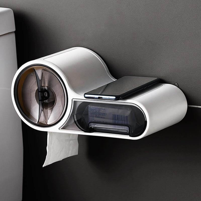 Wall-Mounted Toilet Paper Holder - Space-Saving & Rust-Resistant Design 2