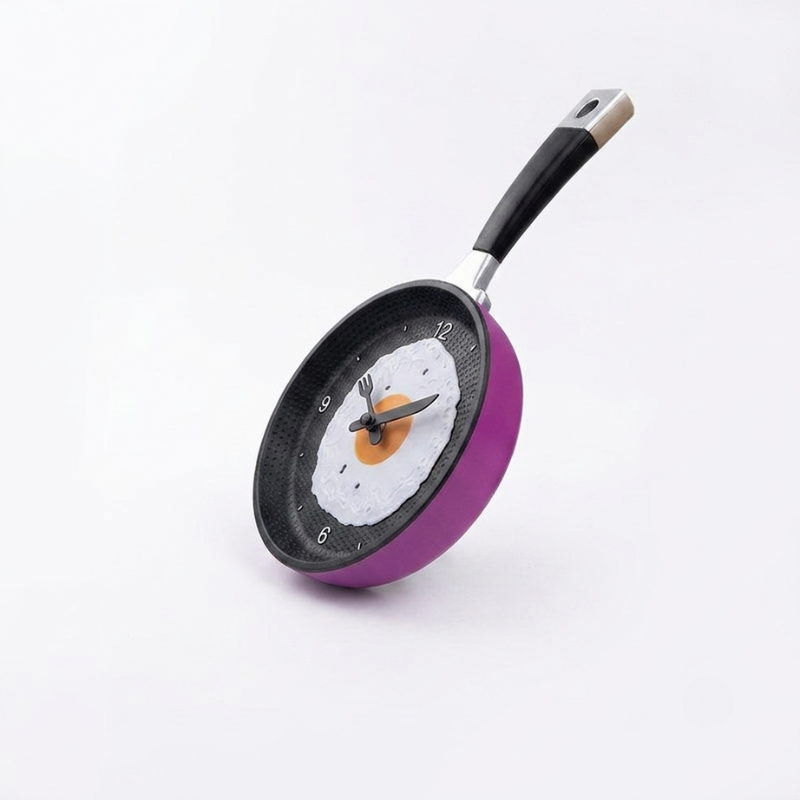 Frying pan with a decorative design on a white background