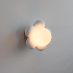 Wall Light Resin ABS Flower Globe Design G9 Base 16 cm Hardwired White or Pink 06