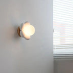 Wall Light Resin ABS Flower Globe Design G9 Base 16 cm Hardwired White or Pink 07