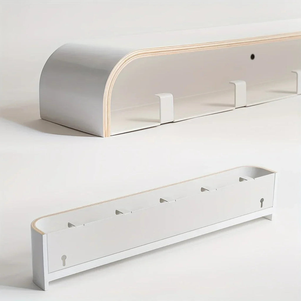 Wall Mounted Coat Rack - Space-Saving Design with Shelf & Hooks 4