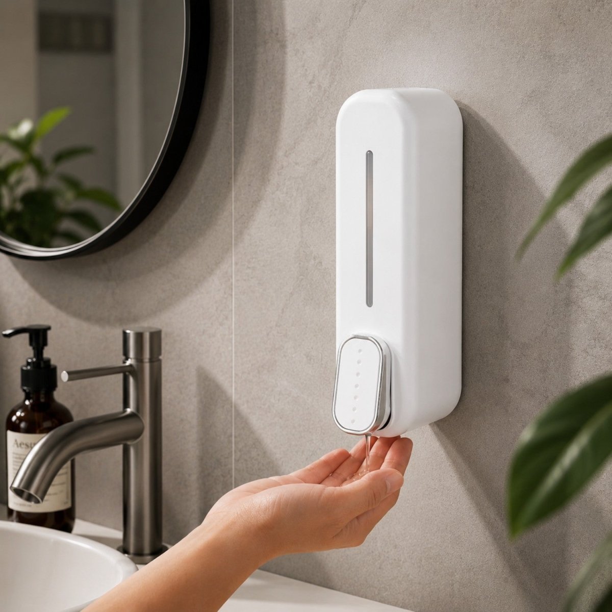 Wall Mounted Soap Dispenser - Space-Saving 300ml Capacity for Kitchen & Bath 1