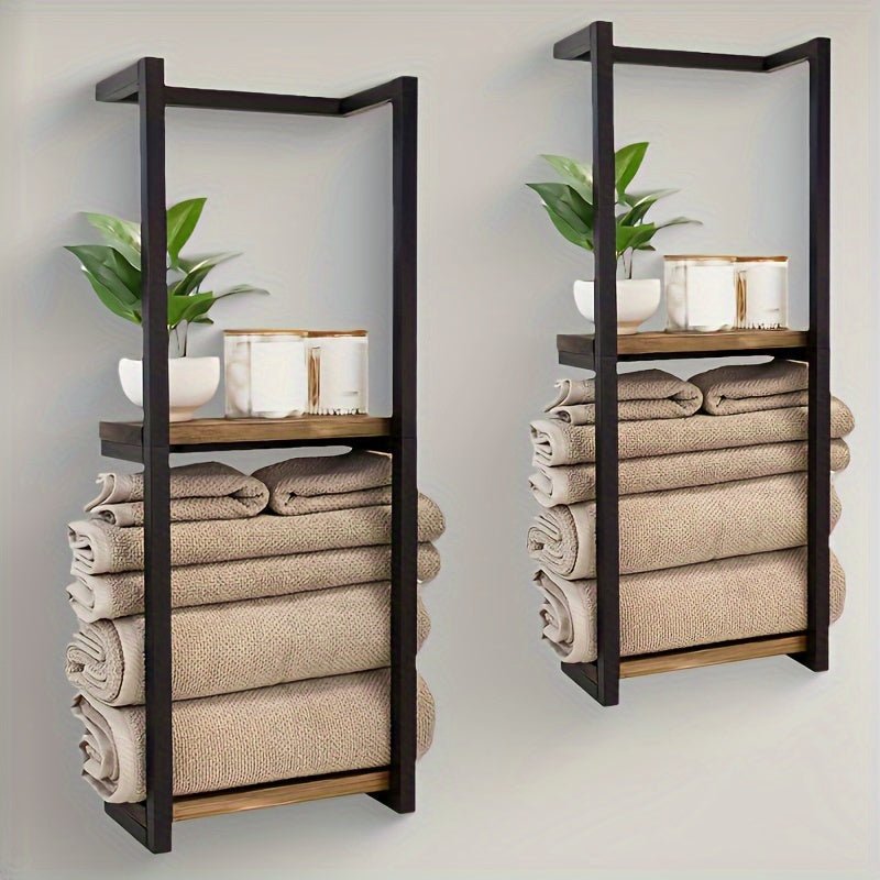Wall Mounted Towel Rack - Space-Saving & Rust-Resistant Design 1