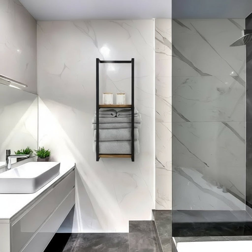 Wall Mounted Towel Rack - Space-Saving & Rust-Resistant Design 5