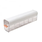 Wall Mounted Underwear Storage Box, Adjustable Dividers, Clear Window, Self Adhesive 7