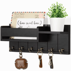 Wall Organizer - 6 Hooks Key Holder for Wall & Mail Storage Solution 5