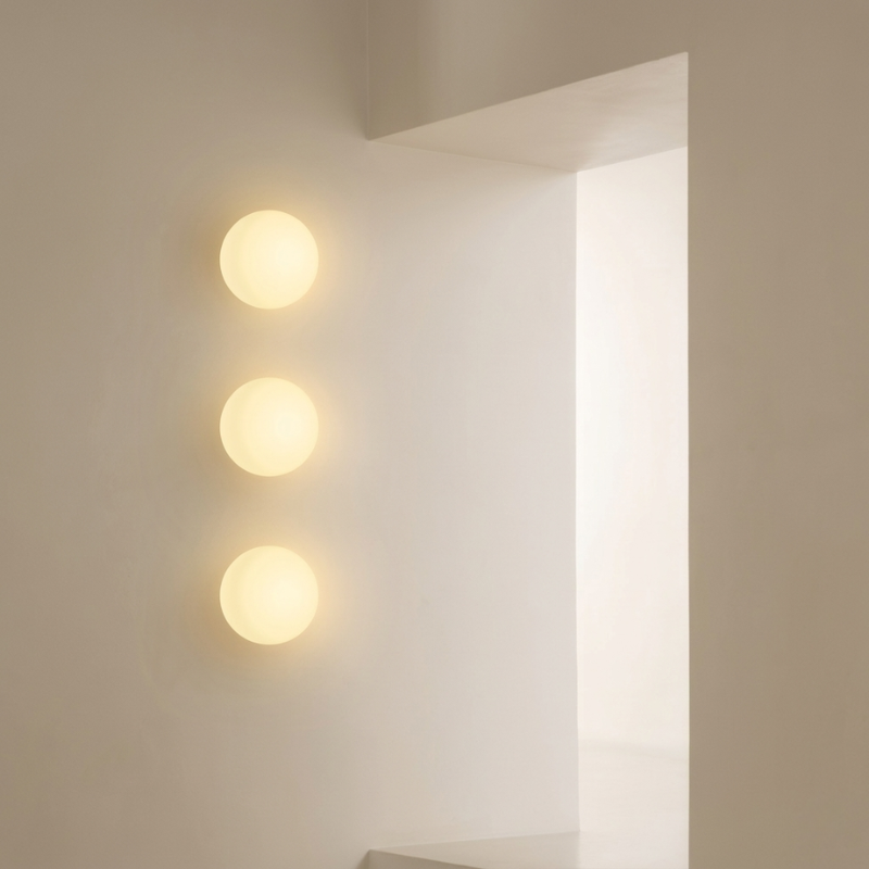 Wall Sconce Glass Globe Metal LED Compatible