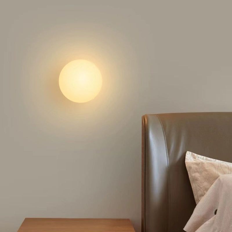 Wall Sconce Glass Globe Metal LED Compatible 1