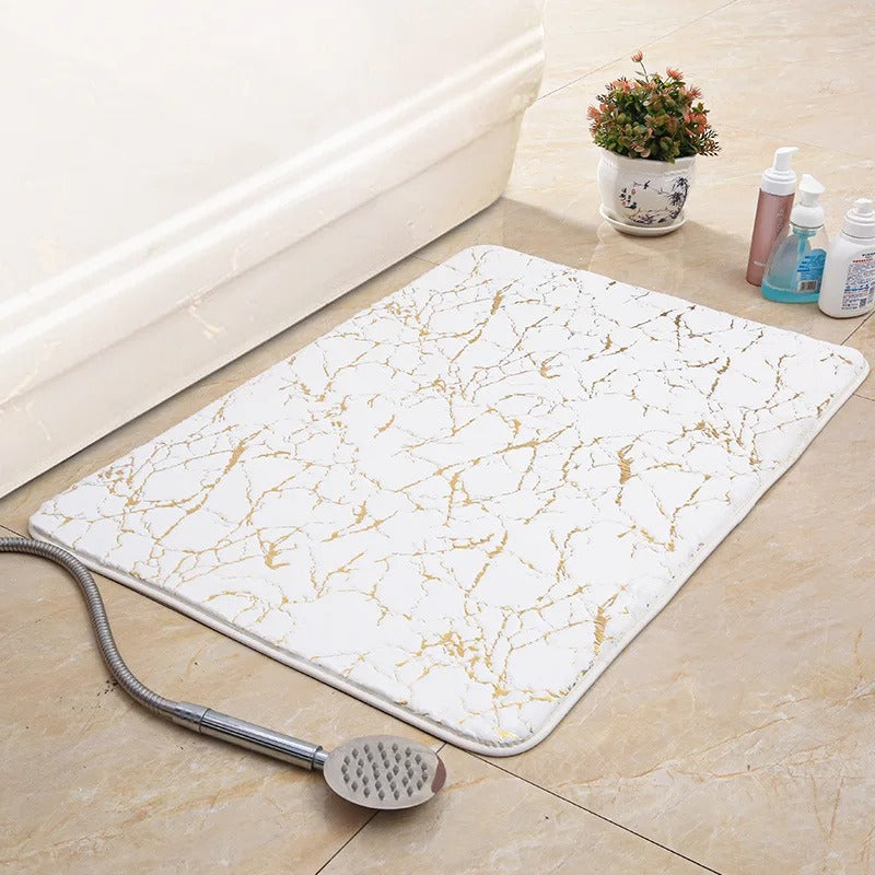 Washable Non-Slip Bath Mat – Soft Faux Material for Bathroom, Living Room, and Bedroom – Machine Washable, Modern Design 0