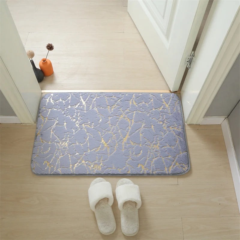 Washable Non-Slip Bath Mat – Soft Faux Material for Bathroom, Living Room, and Bedroom – Machine Washable, Modern Design 1