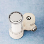 Mechanical component on a blue textured background