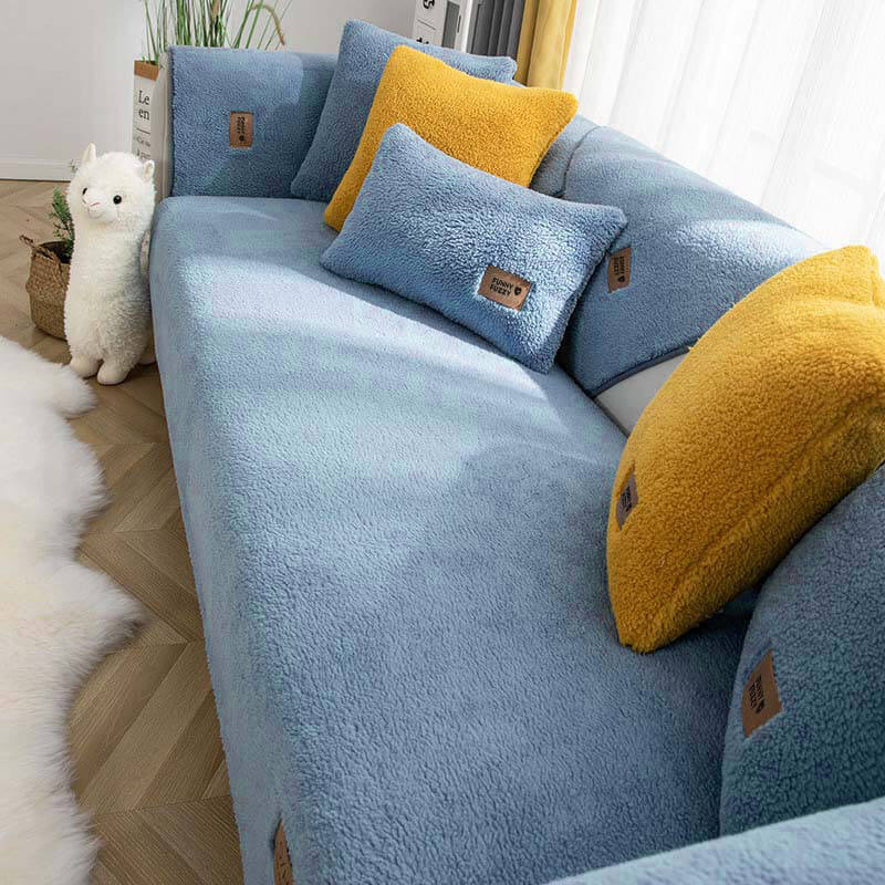 Waterproof Couch Cover - Soft Sherpa Fleece, Non-Slip, Washable Protection 1