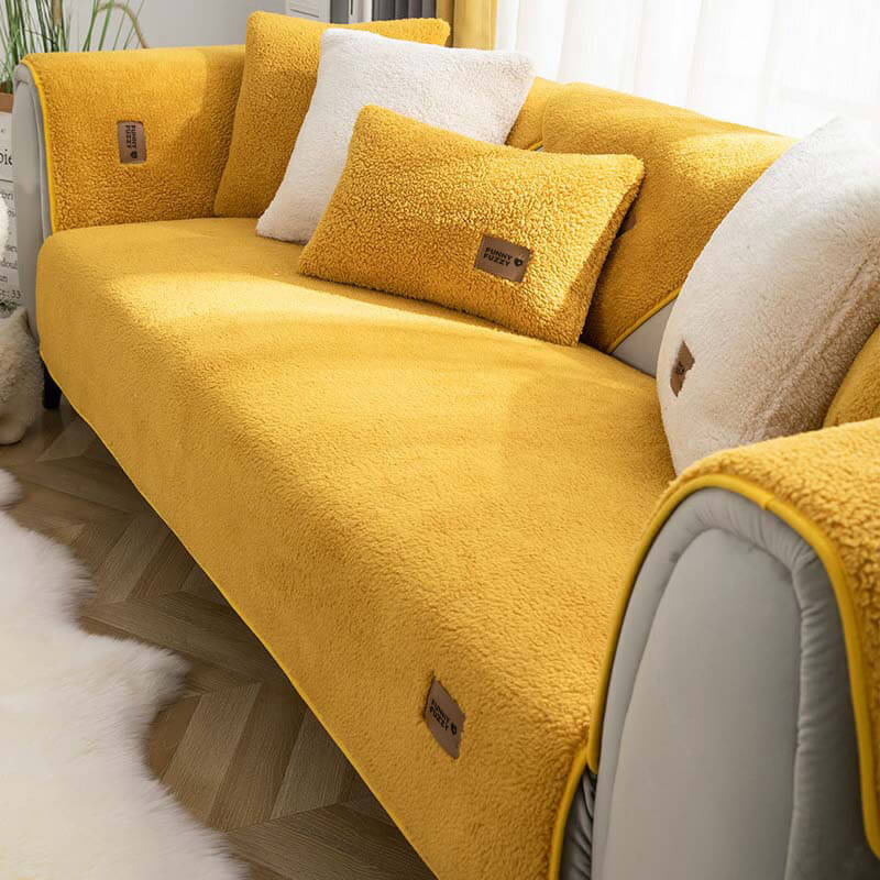 Waterproof Couch Cover - Soft Sherpa Fleece, Non-Slip, Washable Protection 7